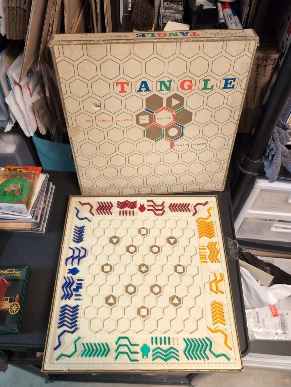 Vintage 1964 TTANGLE Party Board Game by Selchow & Righter 1964, 2-4 Players